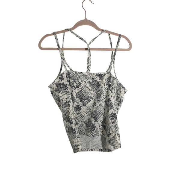 NWOT VS Pink Marble Snake Print Athleisure Workout Racerback Tank Top XL - Picture 4 of 7